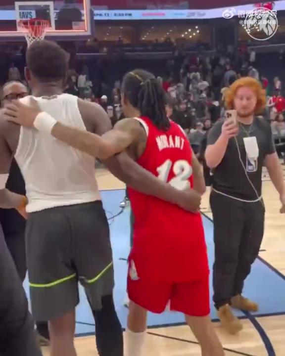 狼王&槍王惺惺相惜！華子賽后與莫蘭特相互致意！